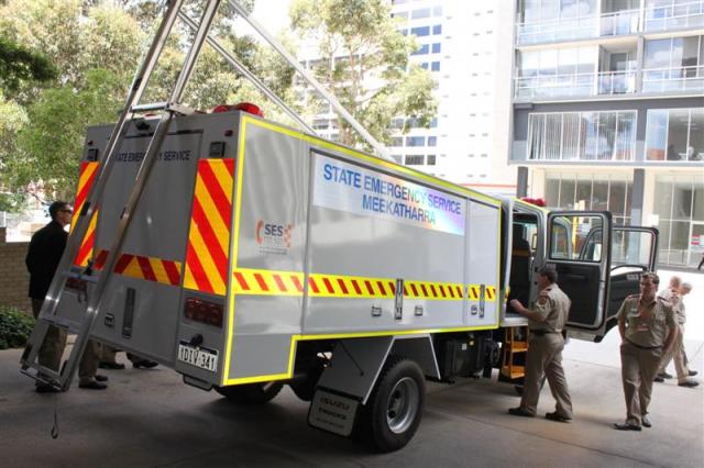 SES Vehicle at conference display